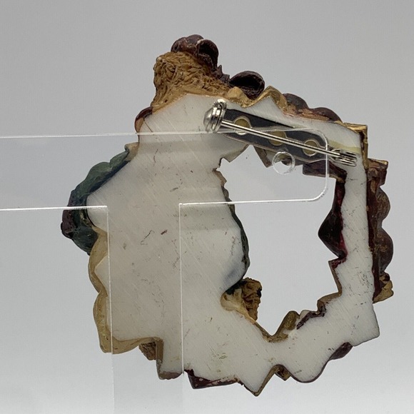 Vintage Boyd's Bear Heart Hugs and Kisses Wreath Pin Brooch Valentine's Day - Picture 5 of 8